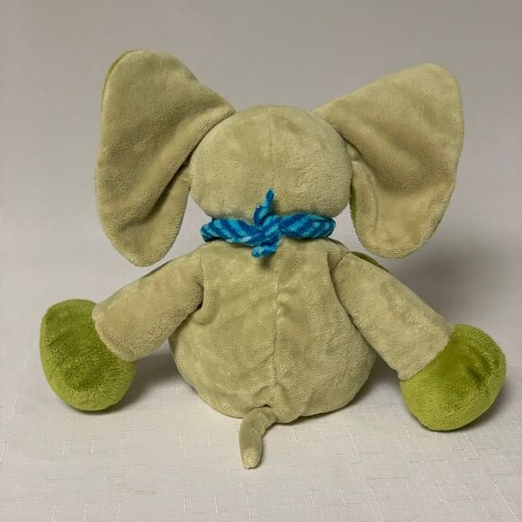 Green Elephant Stuffed Soft Plush Animal Lovey Baby Toy Old Navy - Picture 4 of 9